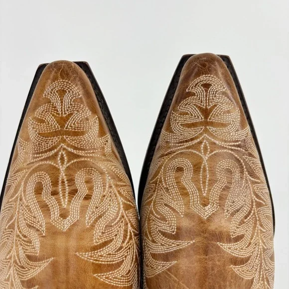 Charlie 1 Horse Brown Leather Mules Distressed Handcrafted Brazil 7B Western - Picture 11 of 13